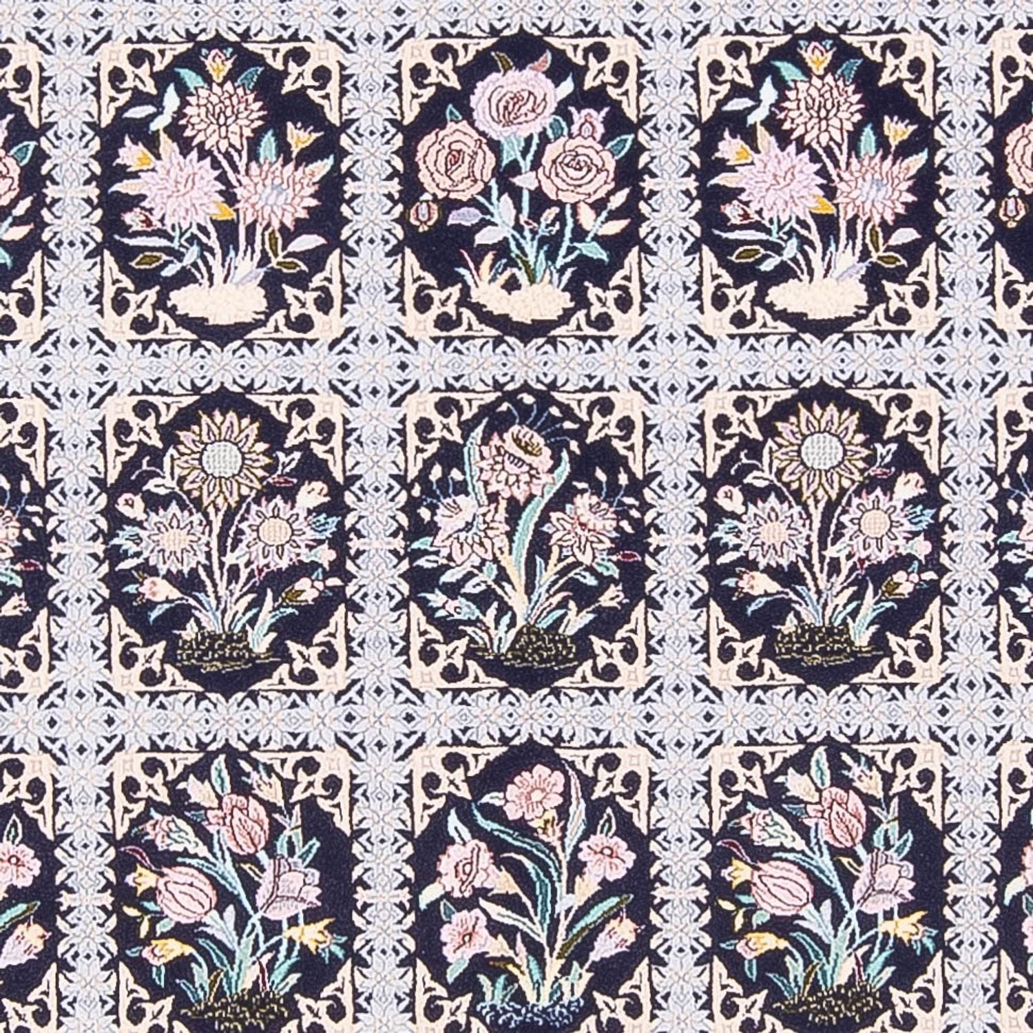 Tapis persan - Nain - Premium - 220 x 148 cm - bleu foncé