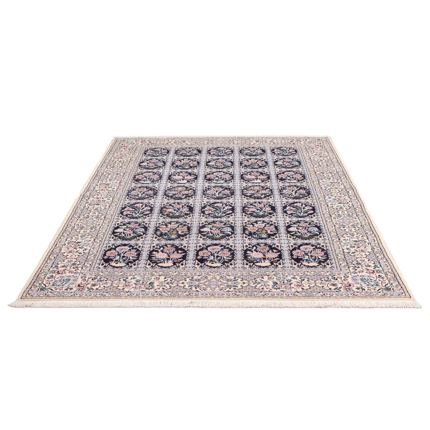 Tapis persan - Nain - Premium - 220 x 148 cm - bleu foncé