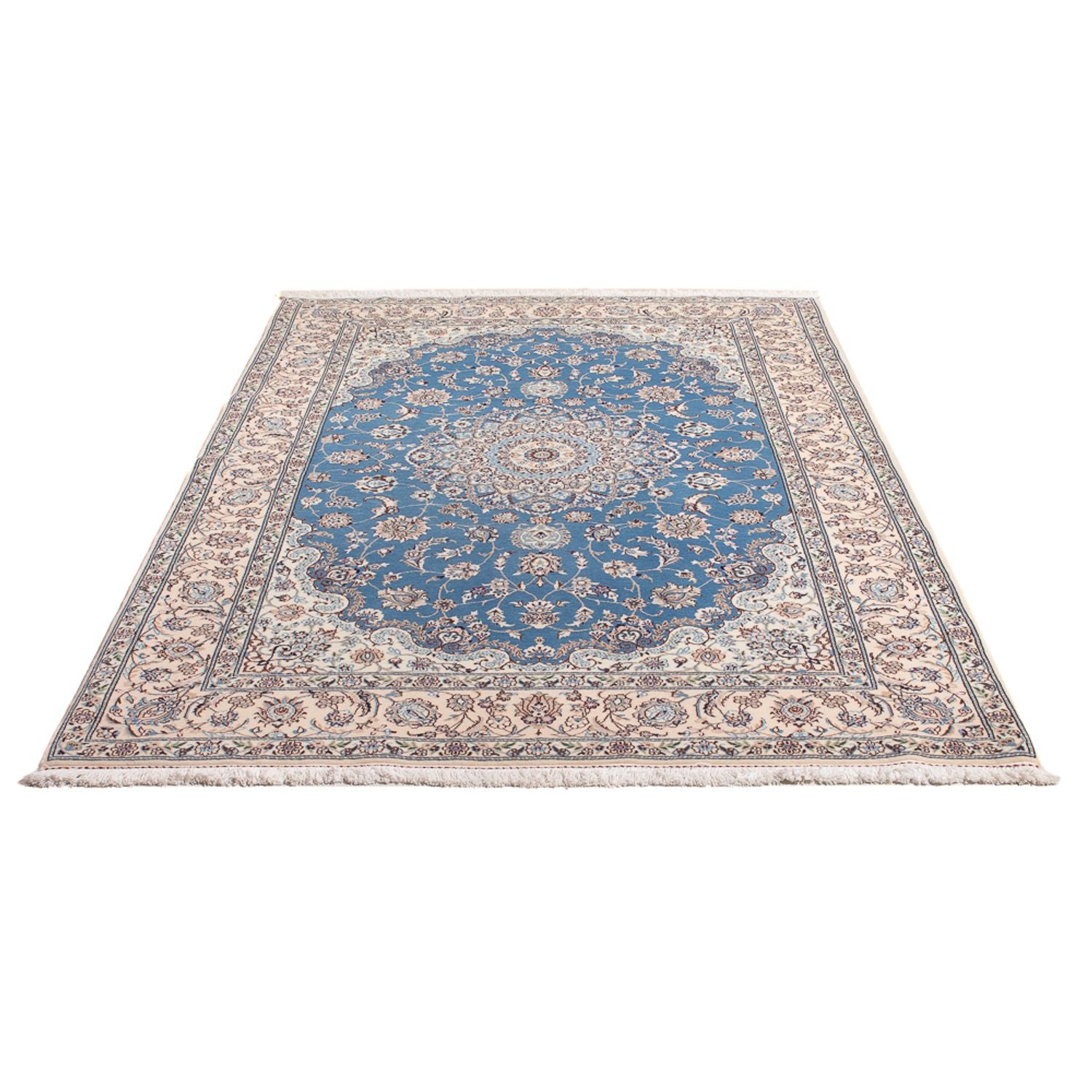 Tapis persan - Nain - Premium - 198 x 131 cm - bleu