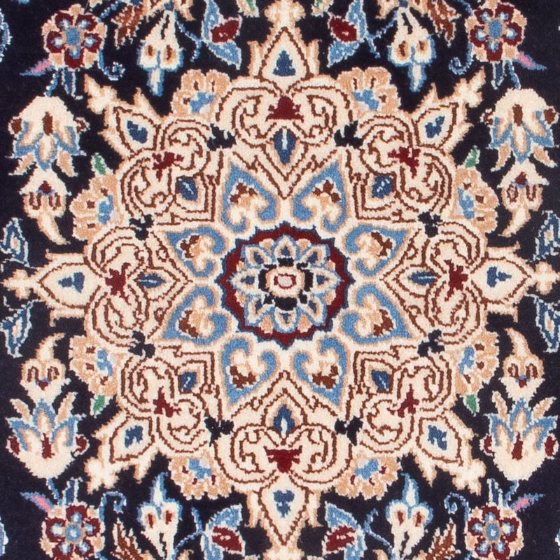 Tapis persan - Nain - Premium - 83 x 48 cm - bleu foncé