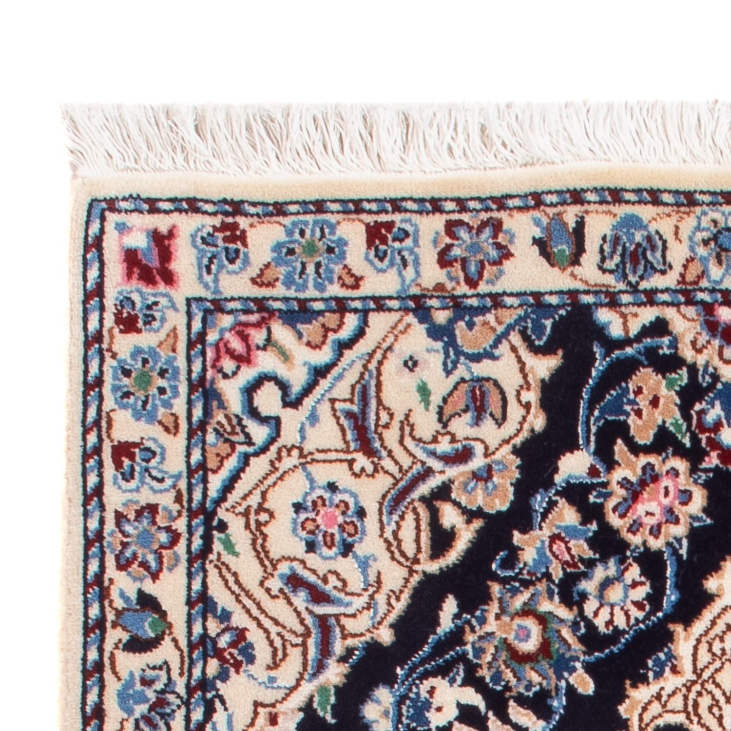 Tapis persan - Nain - Premium - 83 x 48 cm - bleu foncé