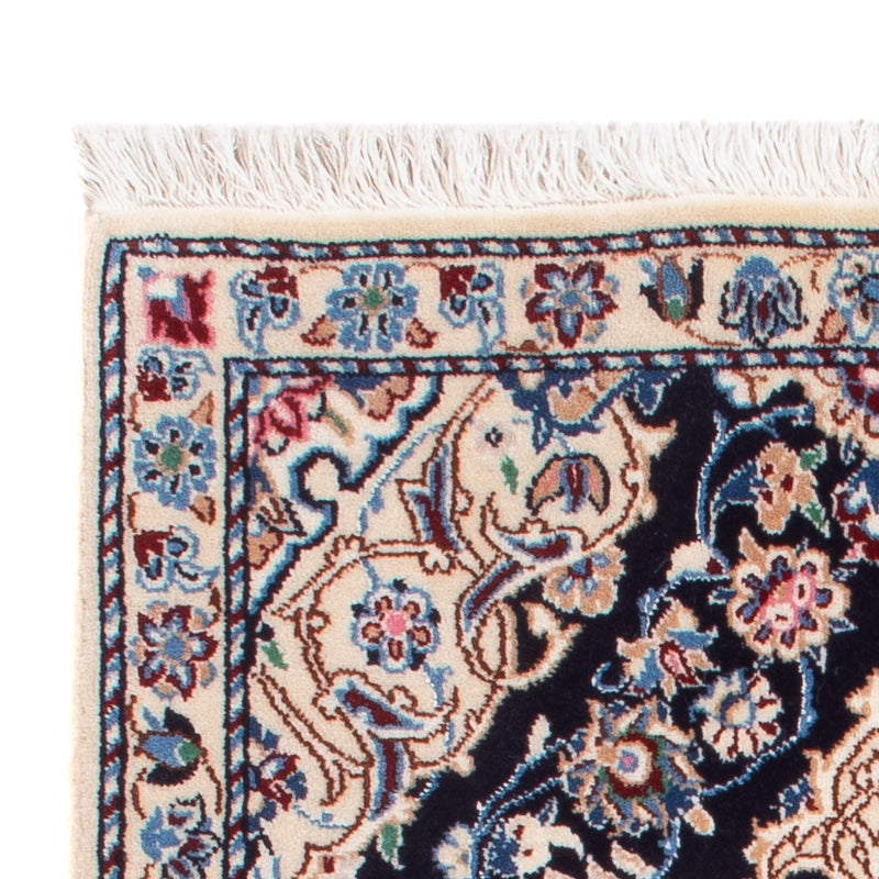 Tapis persan - Nain - Premium - 83 x 48 cm - bleu foncé