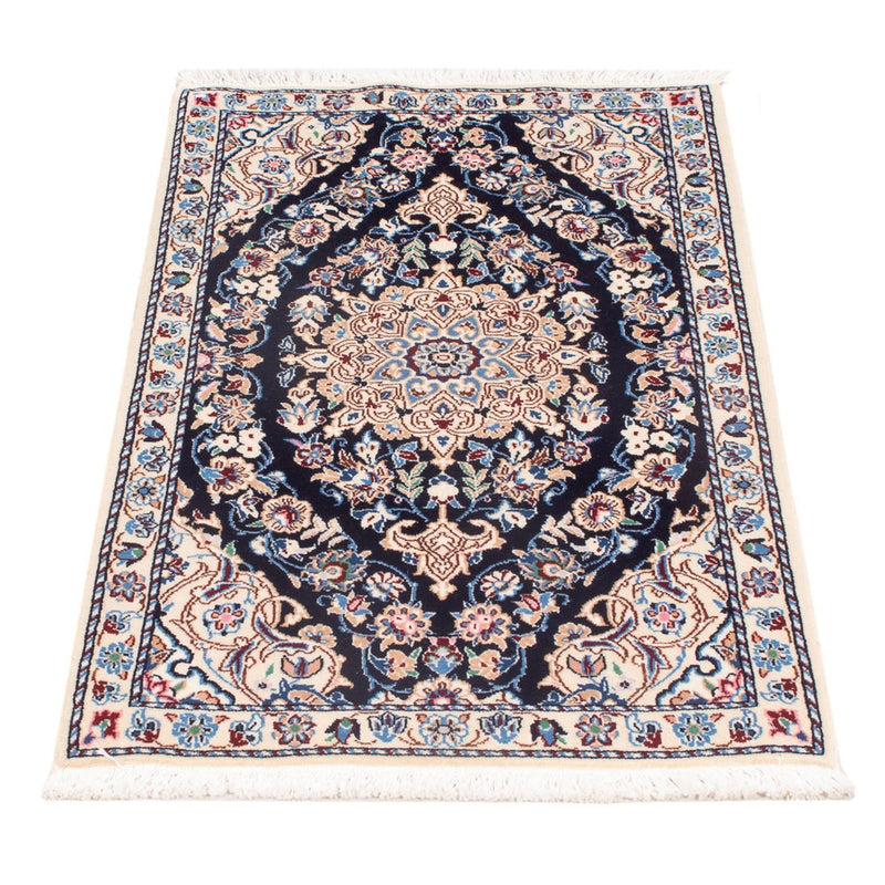 Tapis persan - Nain - Premium - 83 x 48 cm - bleu foncé