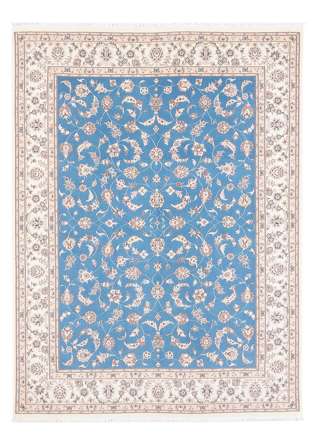 Tapis persan - Nain - Premium - 210 x 151 cm - bleu