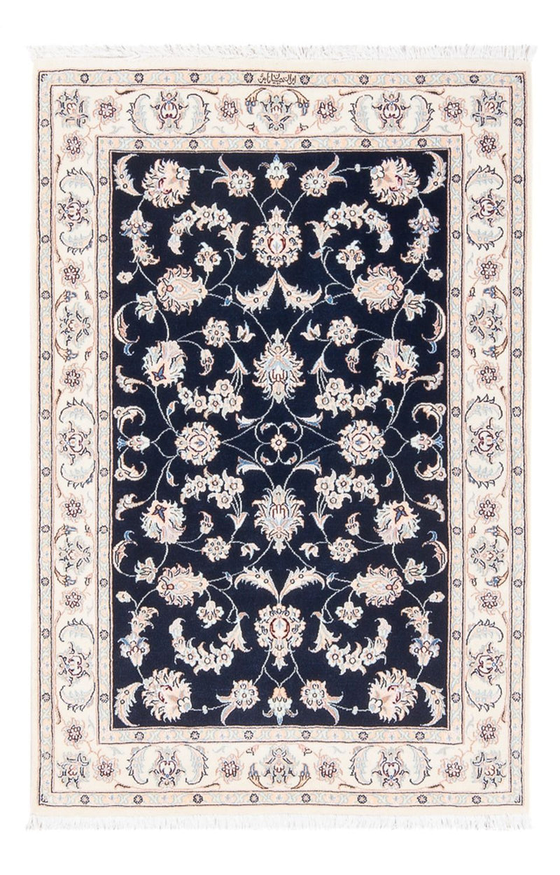 Perserteppich - Nain - Premium - 120 x 81 cm - dunkelblau