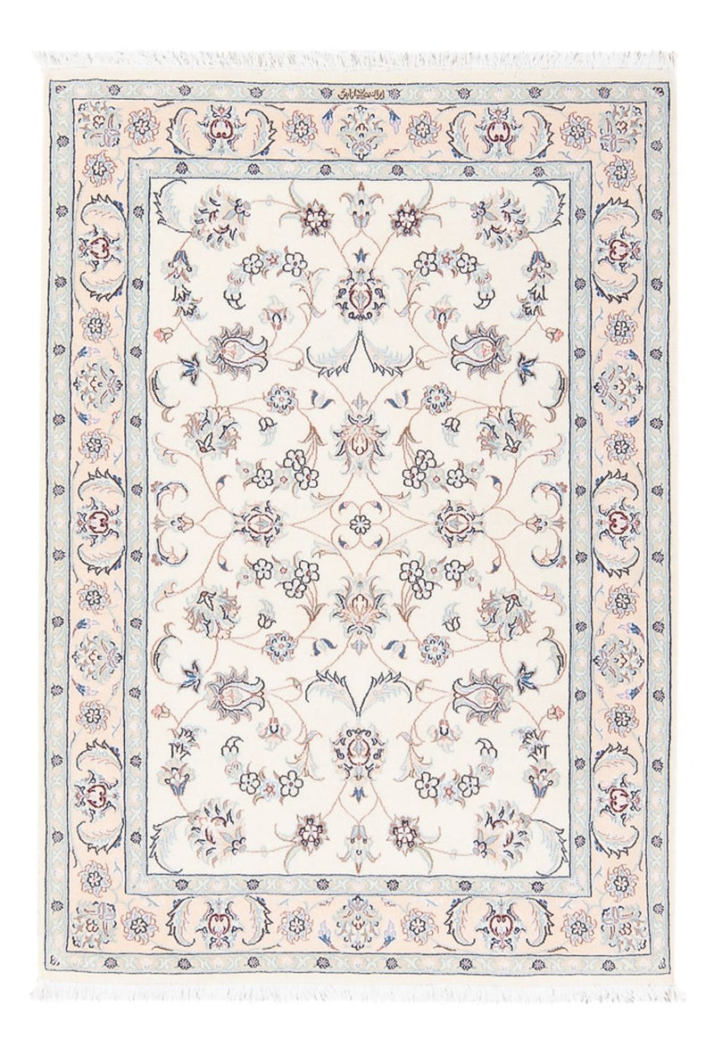 Tapis persan - Nain - Premium - 121 x 82 cm - crème