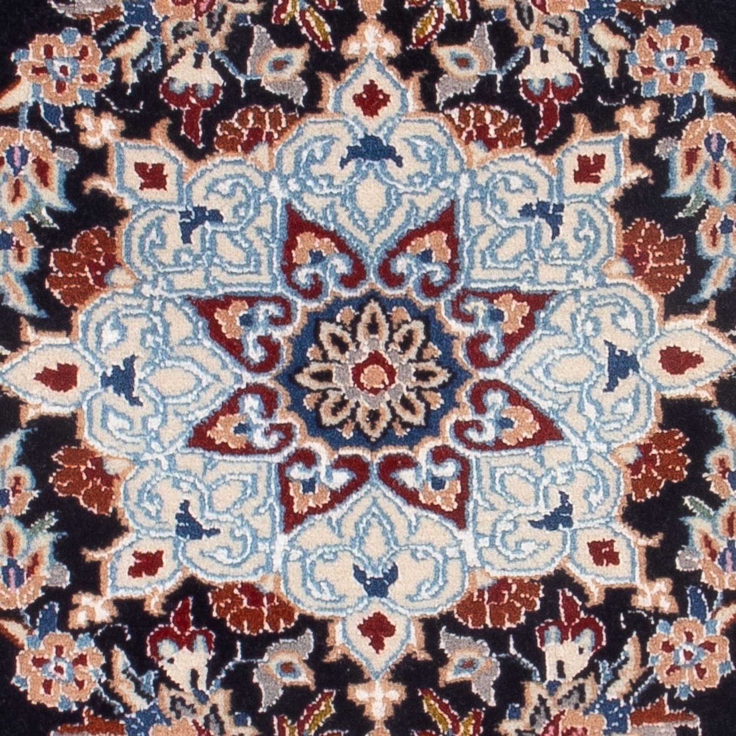 Tapis persan - Nain - Premium - 75 x 50 cm - bleu foncé