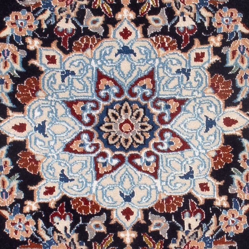 Tapis persan - Nain - Premium - 75 x 50 cm - bleu foncé