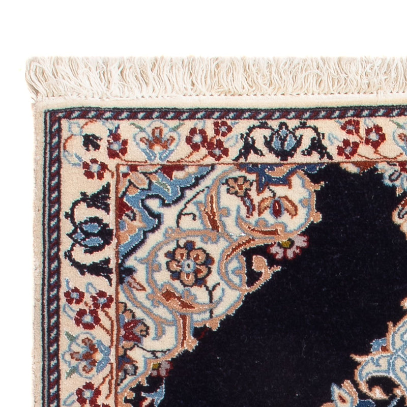 Tapis persan - Nain - Premium - 75 x 50 cm - bleu foncé