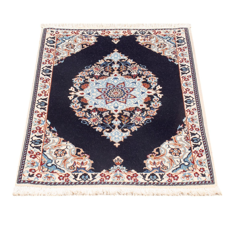 Tapis persan - Nain - Premium - 75 x 50 cm - bleu foncé