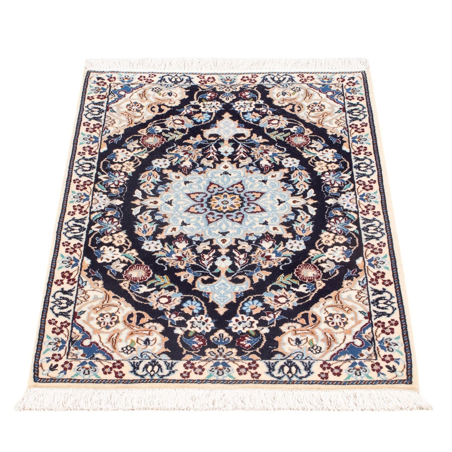 Tapis persan - Nain - Premium - 77 x 50 cm - bleu clair