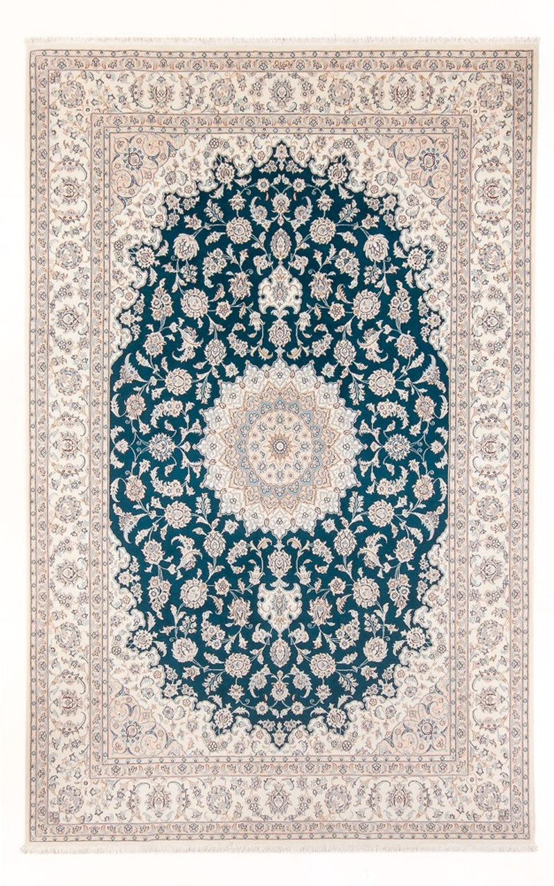 Tapis persan - Nain - 300 x 200 cm - vert