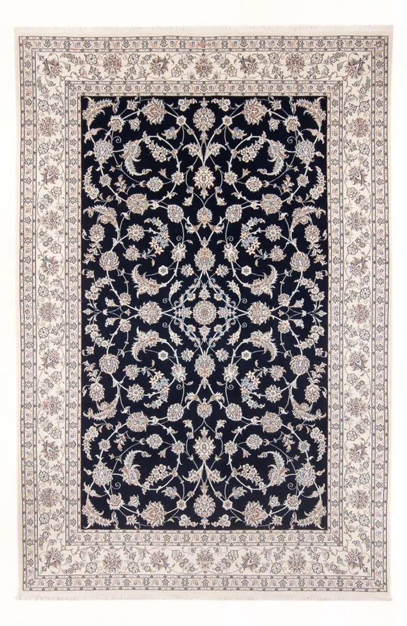 Tapis persan - Nain - 297 x 200 cm - bleu foncé