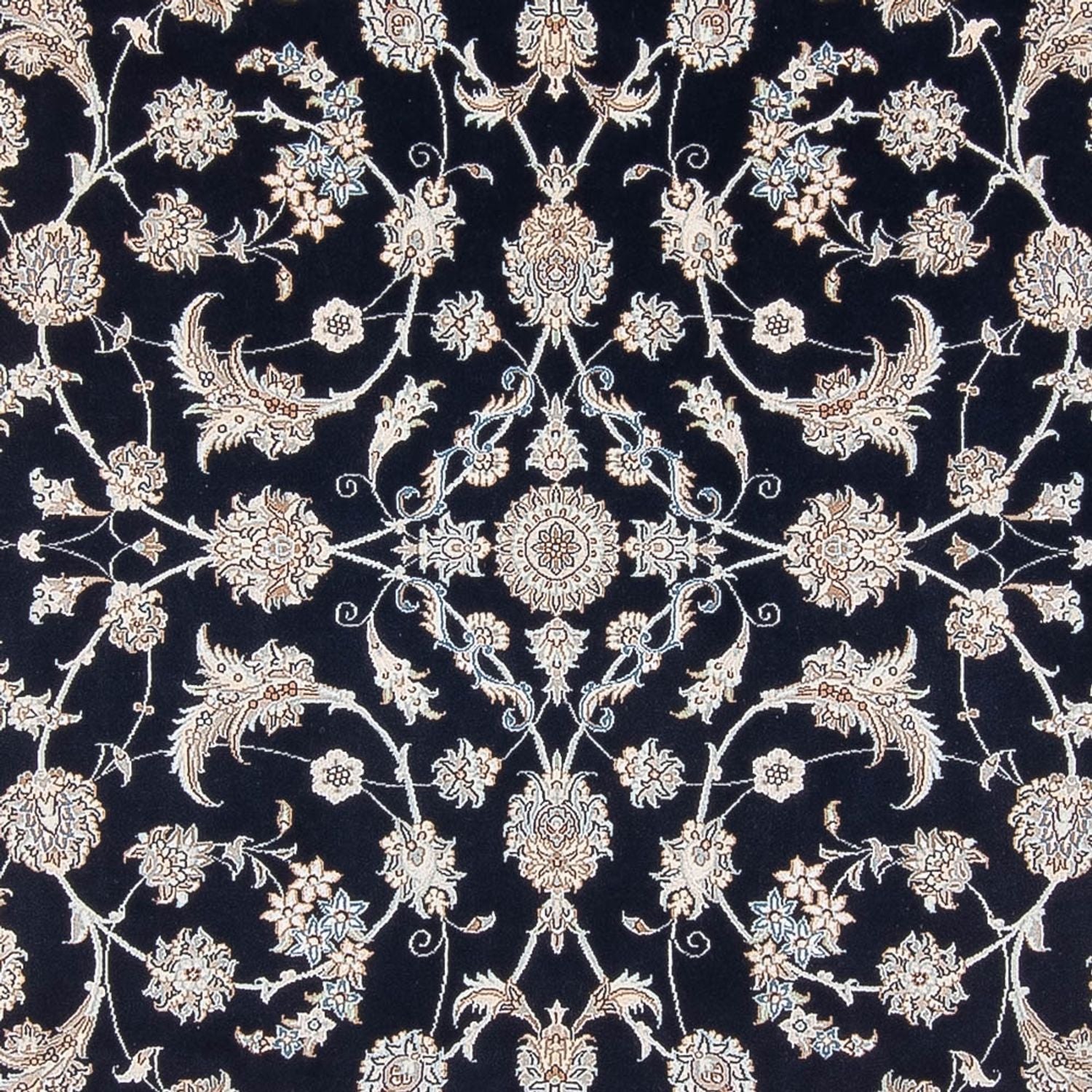 Tapis persan - Nain - 297 x 200 cm - bleu foncé