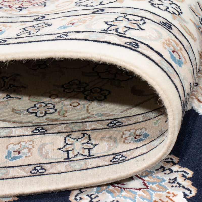 Tapis persan - Nain - 297 x 200 cm - bleu foncé