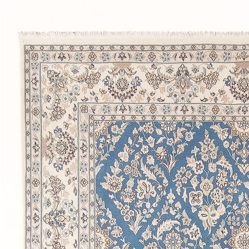 Tapis persan - Nain - 304 x 198 cm - bleu clair