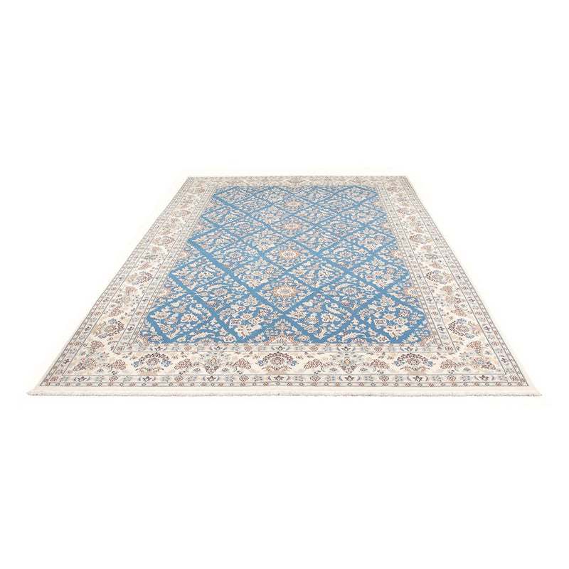 Tapis persan - Nain - 304 x 198 cm - bleu clair