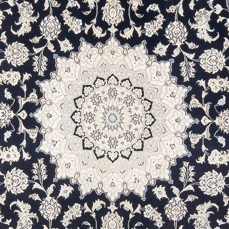 Tapis persan - Nain - 296 x 198 cm - bleu foncé