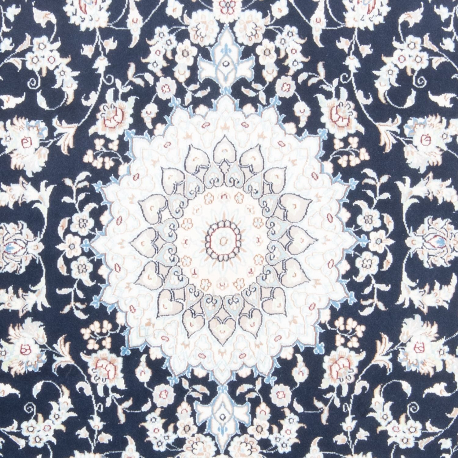 Tapis persan - Nain - Royal - 196 x 147 cm - bleu foncé