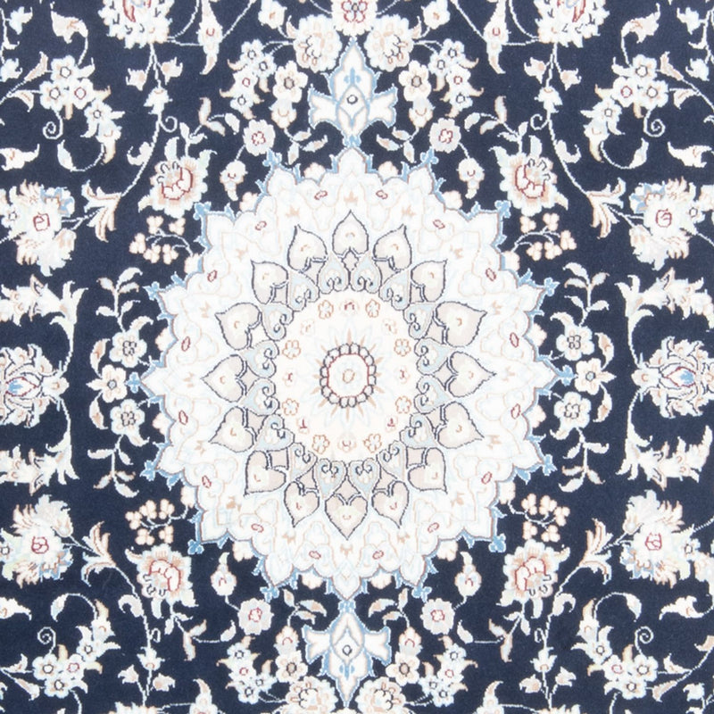 Tapis persan - Nain - Royal - 196 x 147 cm - bleu foncé