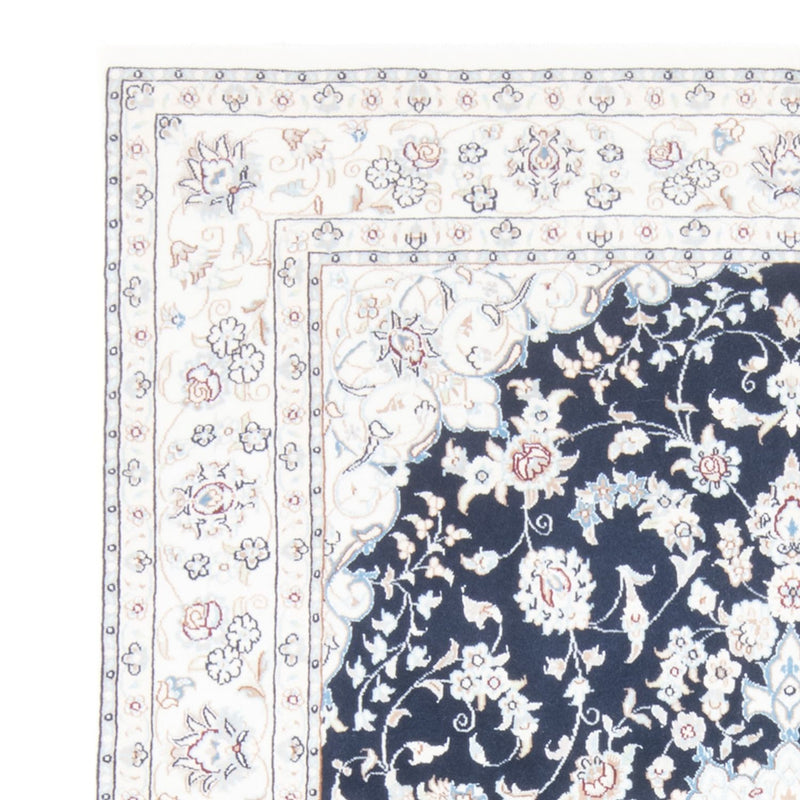 Tapis persan - Nain - Royal - 196 x 147 cm - bleu foncé