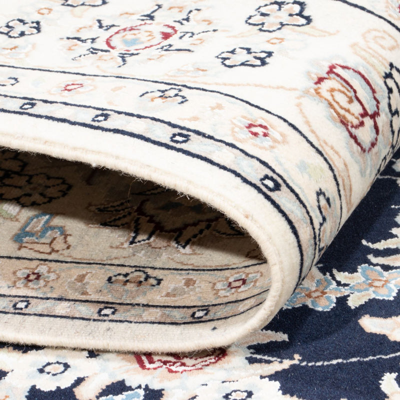 Tapis persan - Nain - Royal - 196 x 147 cm - bleu foncé