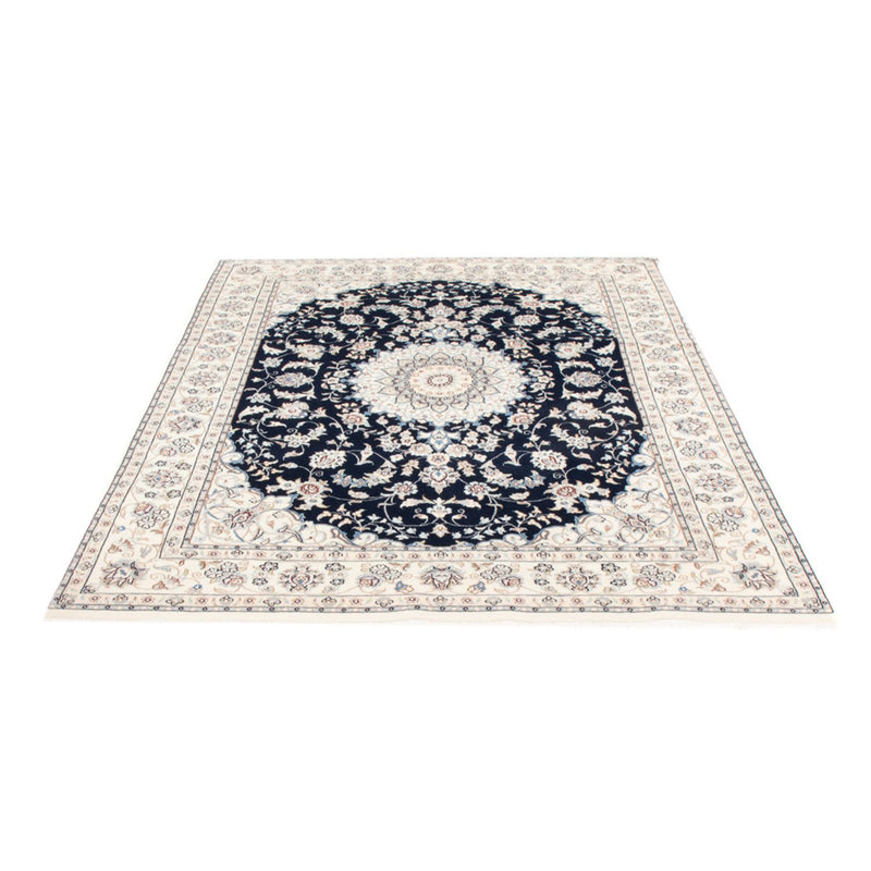 Tapis persan - Nain - Royal - 196 x 147 cm - bleu foncé