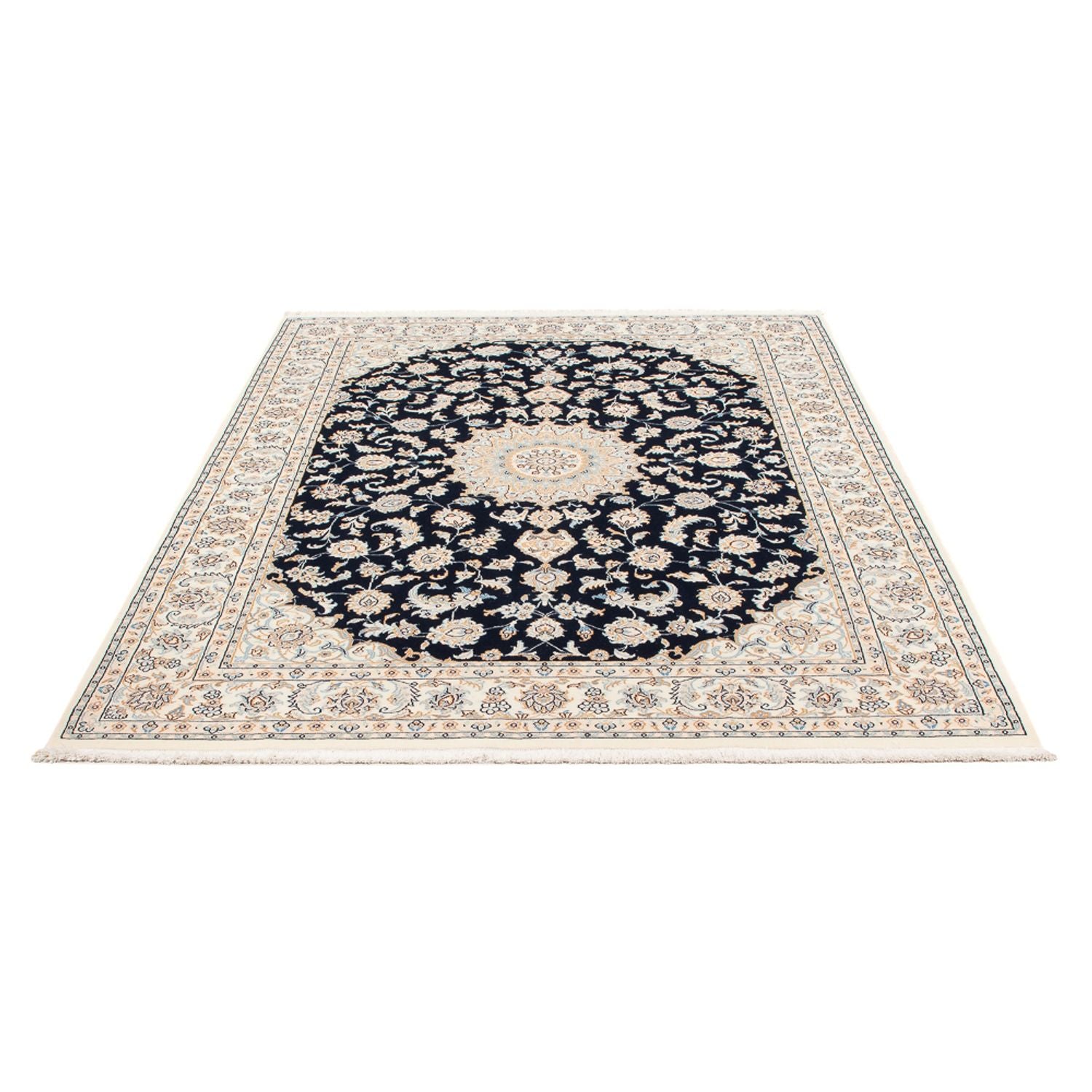 Perserteppich - Nain - Premium - 205 x 148 cm - dunkelblau