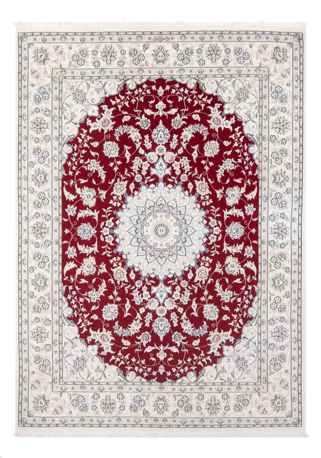Tapis persan - Nain - Premium - 205 x 148 cm - rouge