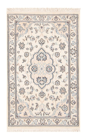 Tapis persan - Nain - 95 x 55 cm - crème
