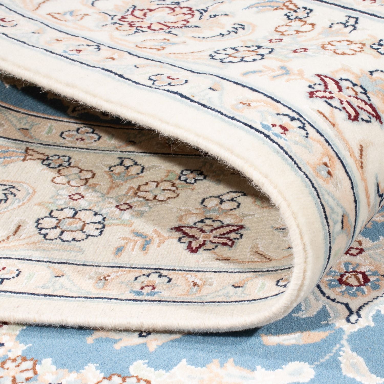 Tapis persan - Nain - Premium - 200 x 147 cm - bleu