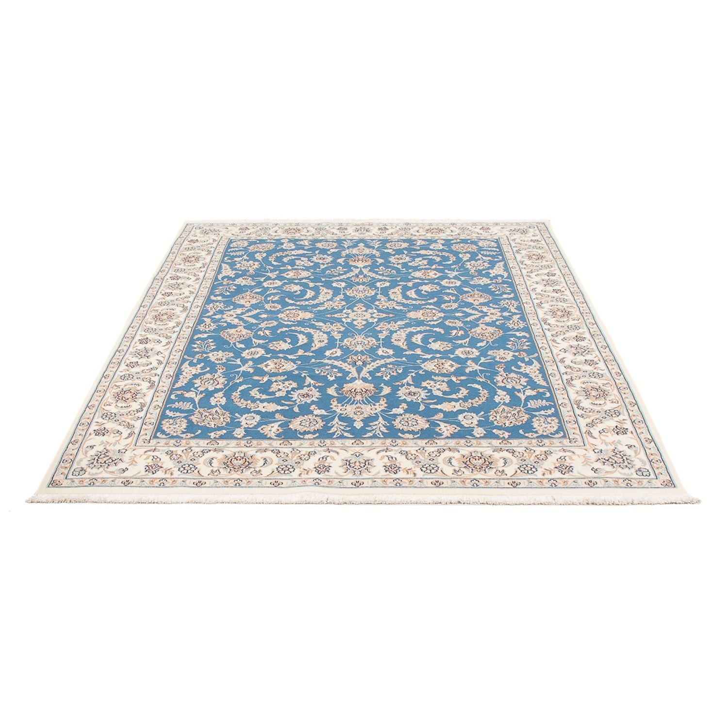 Tapis persan - Nain - Premium - 200 x 147 cm - bleu