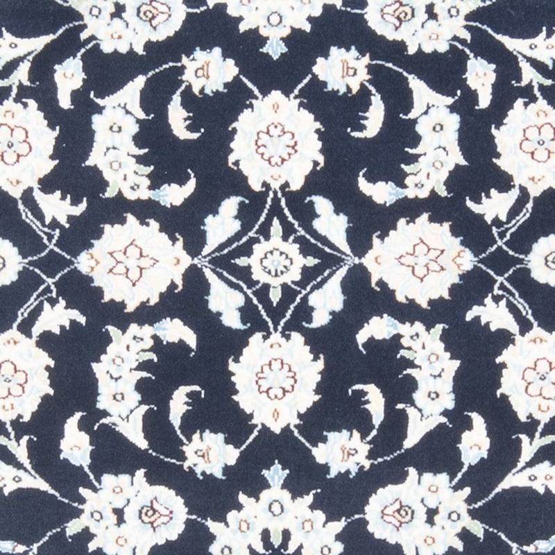 Tapis de couloir Tapis persan - Nain - Royal - 194 x 82 cm - bleu foncé