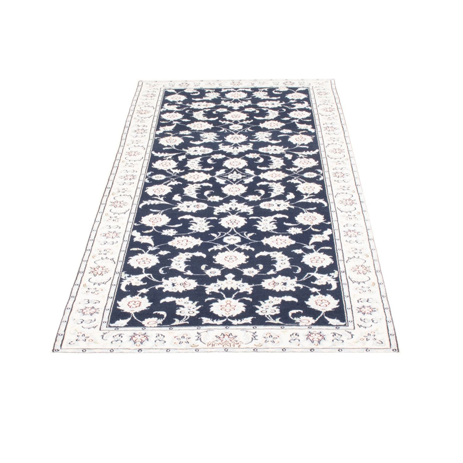 Tapis de couloir Tapis persan - Nain - Royal - 194 x 82 cm - bleu foncé