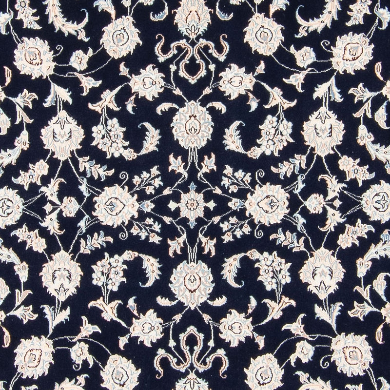 Tapis persan - Nain carré  - 213 x 200 cm - bleu foncé