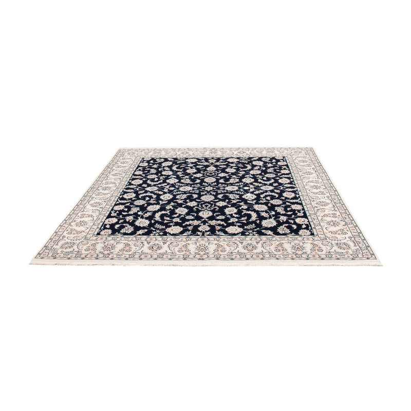 Tapis persan - Nain carré  - 213 x 200 cm - bleu foncé