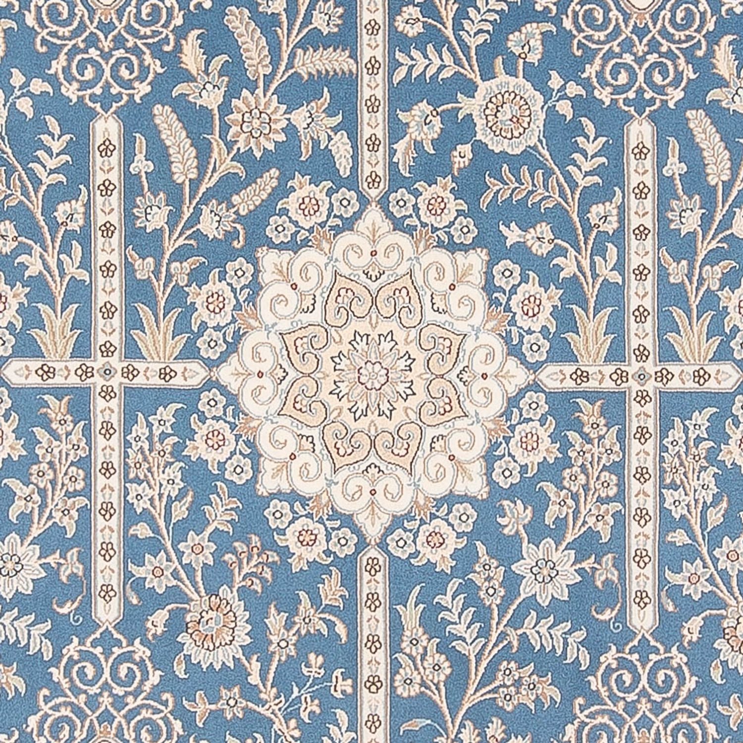 Tapis persan - Nain - Premium - 298 x 200 cm - bleu clair