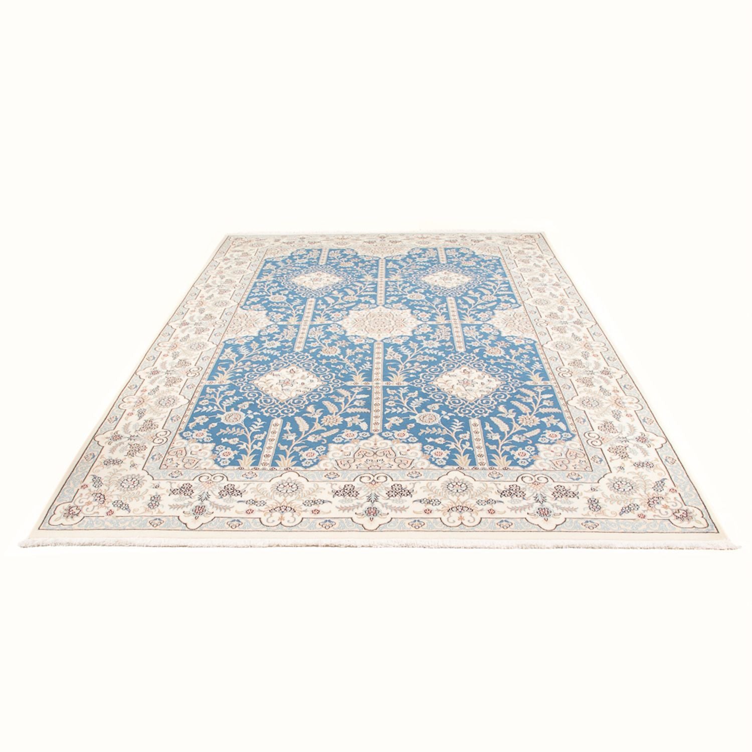 Tapis persan - Nain - Premium - 298 x 200 cm - bleu clair