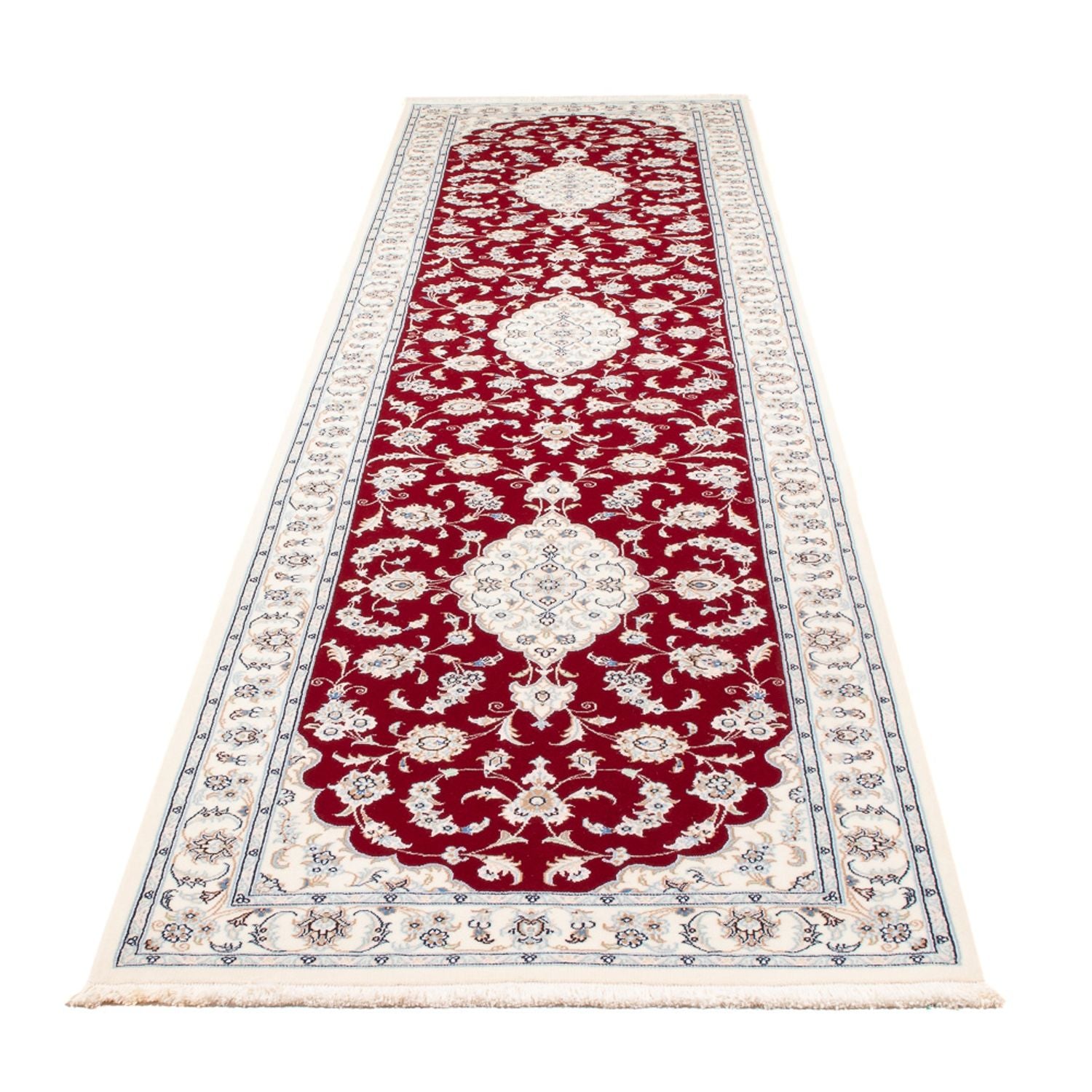 Tapis de couloir Tapis persan - Nain - Premium - 355 x 87 cm - rouge