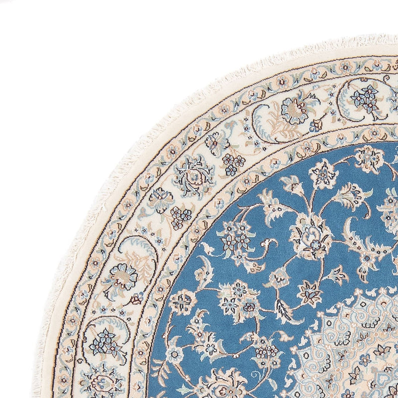 Tapis persan - Nain - Premium ronde  - 152 x 150 cm - bleu