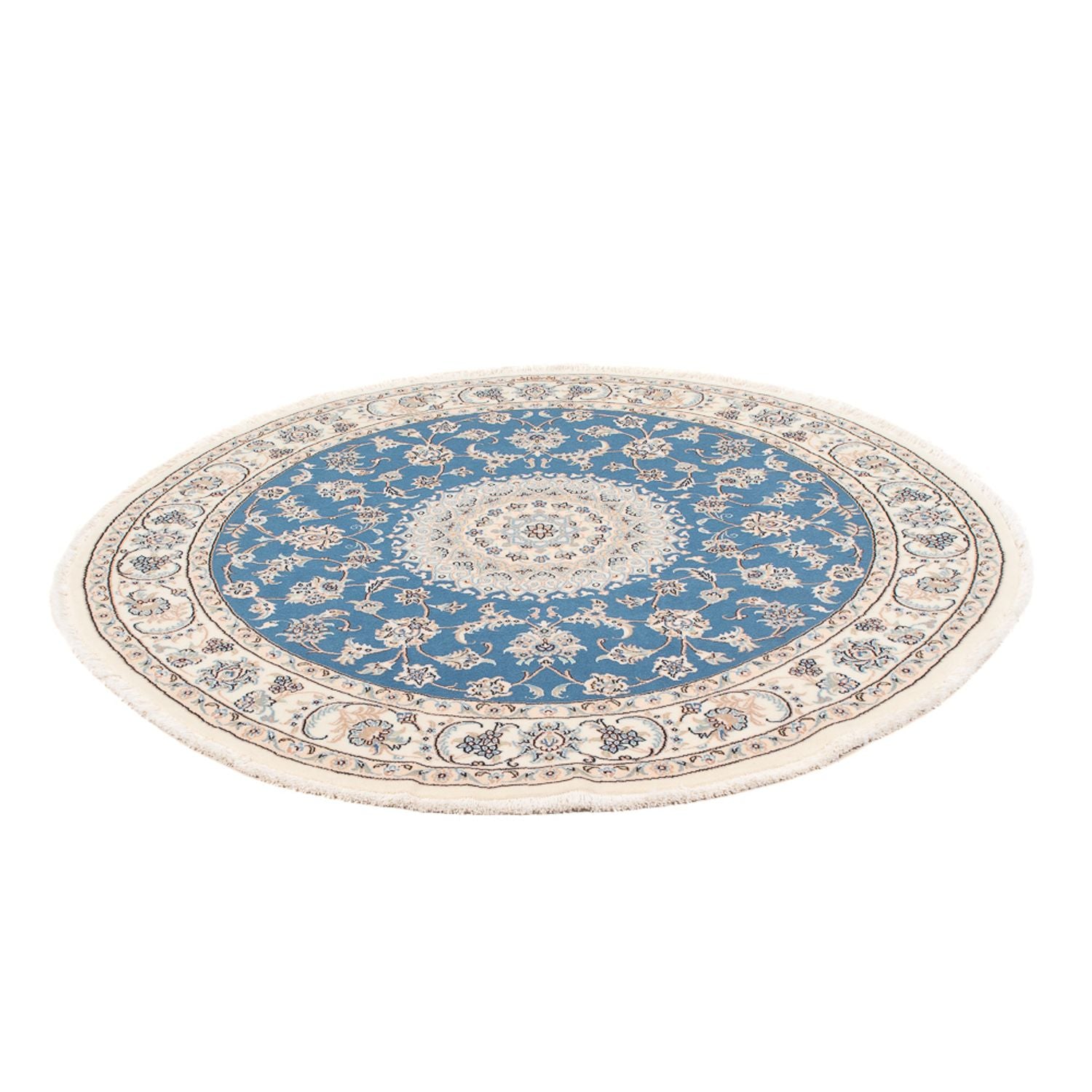 Tapis persan - Nain - Premium ronde  - 152 x 150 cm - bleu