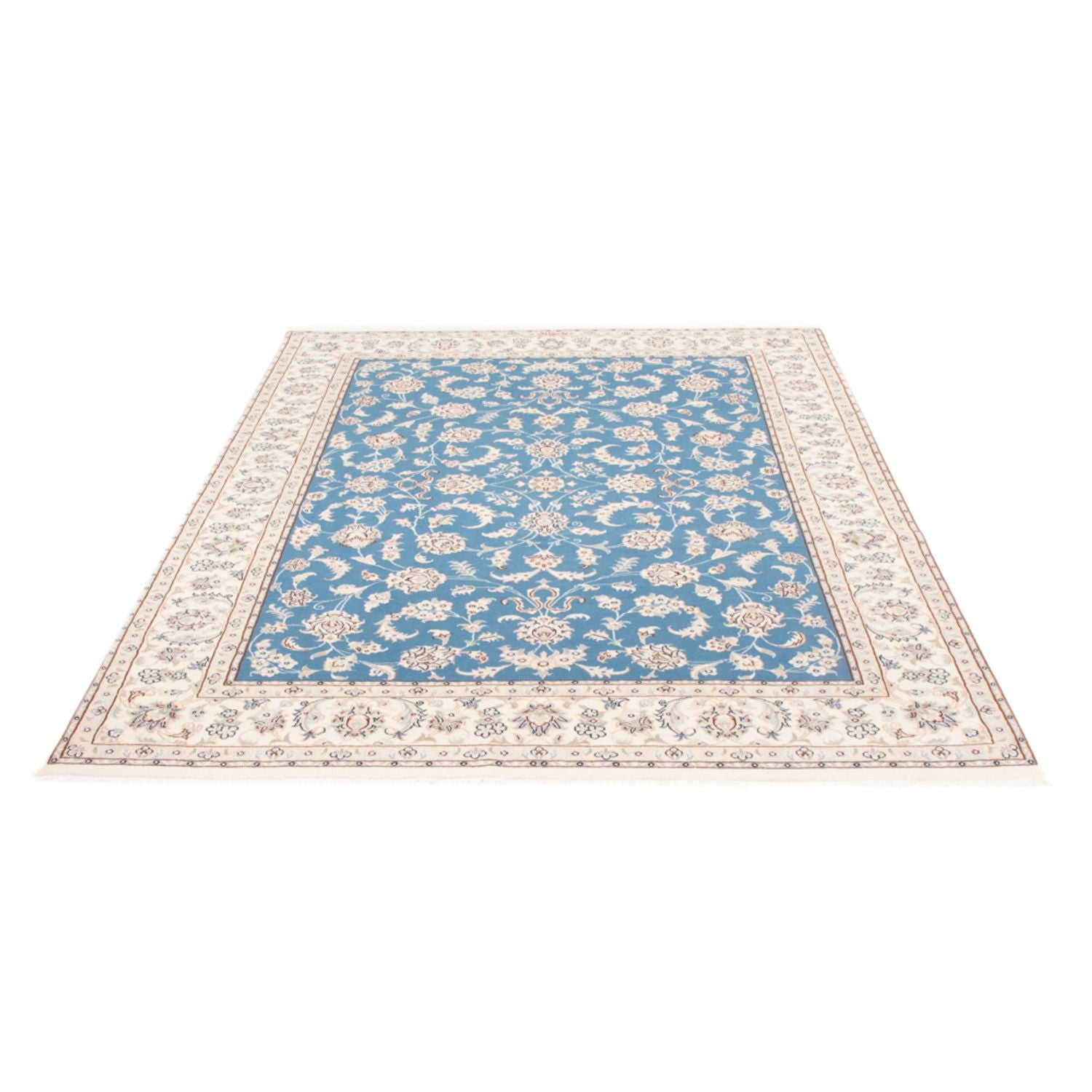 Tapis persan - Nain - Royal - 202 x 148 cm - bleu clair