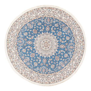 Tapis persan - Nain - Premium ronde  - 154 x 151 cm - bleu