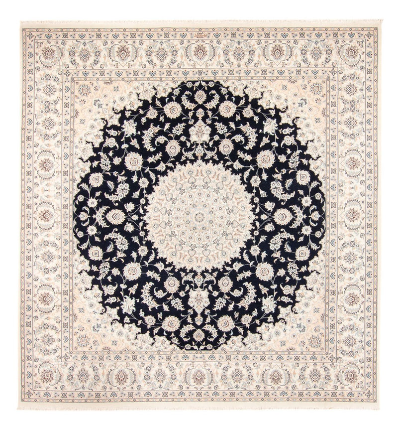 Tapis persan - Nain - 267 x 247 cm - bleu foncé