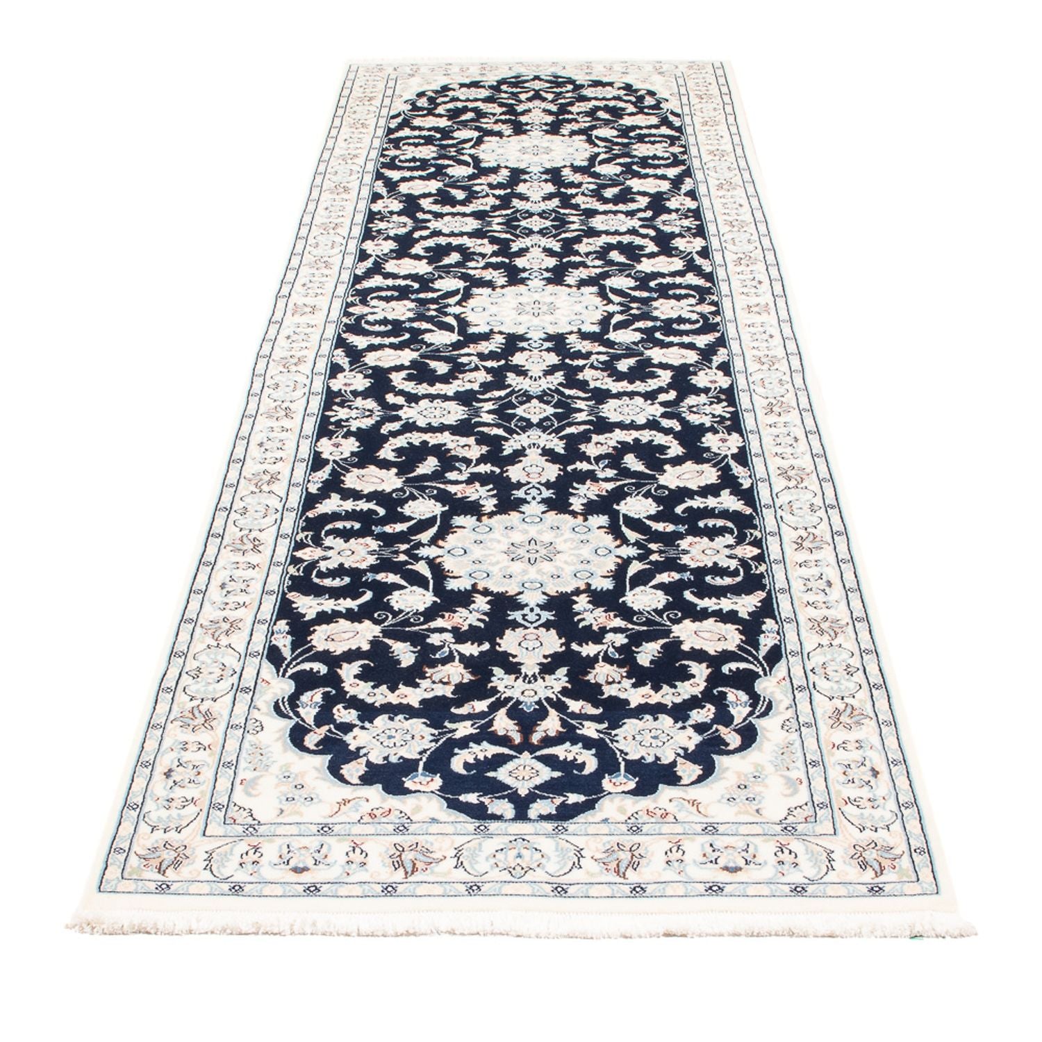 Läufer Perser - Nain - Premium - 306 x 81 cm - dunkelblau