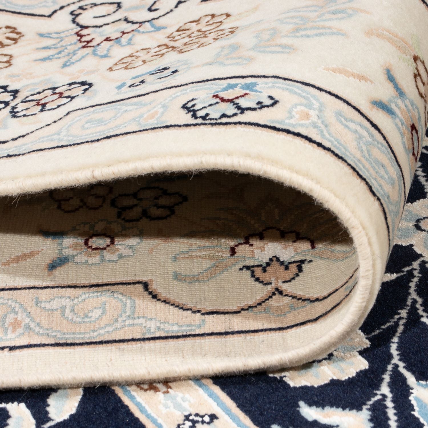 Tapis persan - Nain - Premium - 205 x 150 cm - bleu foncé