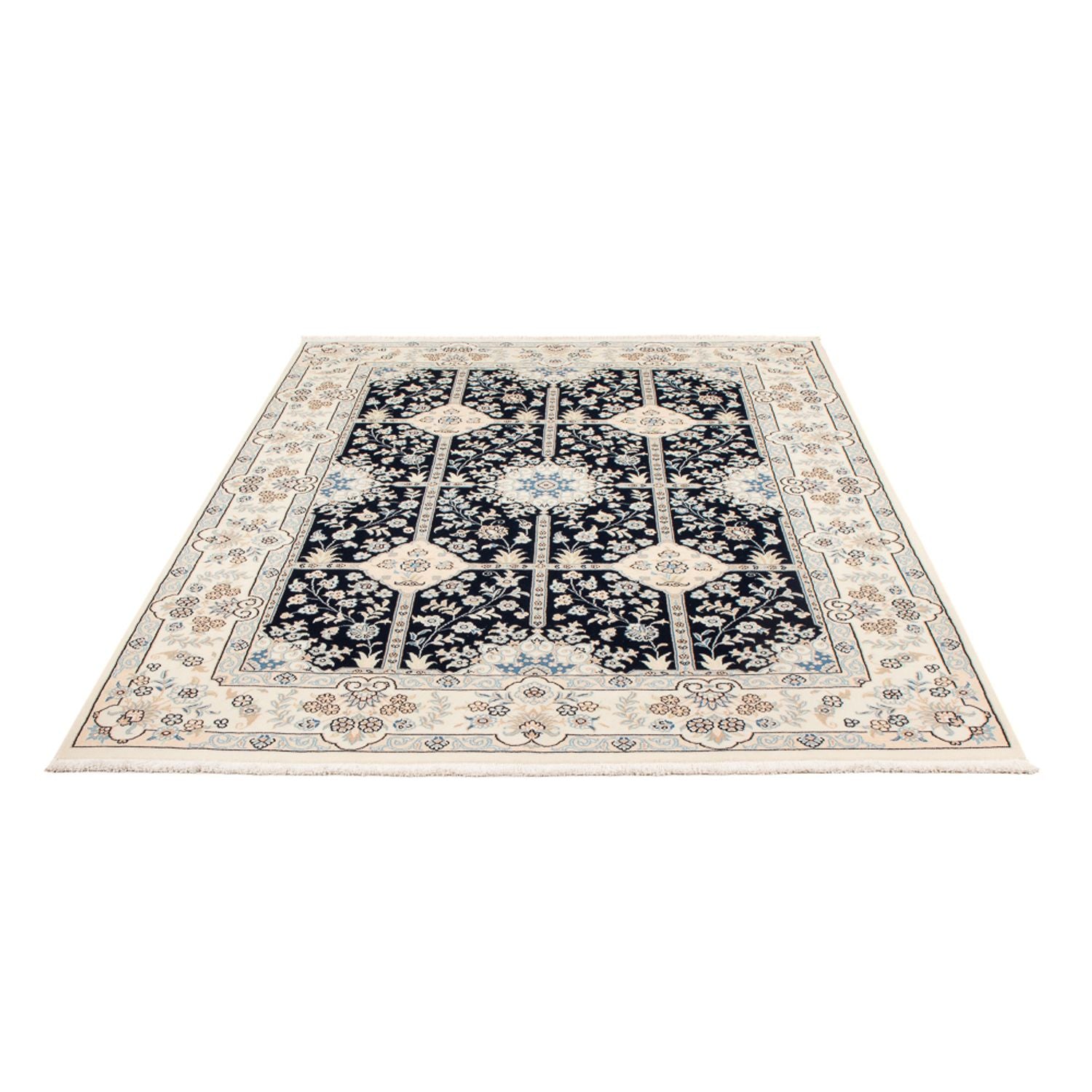 Tapis persan - Nain - Premium - 205 x 150 cm - bleu foncé
