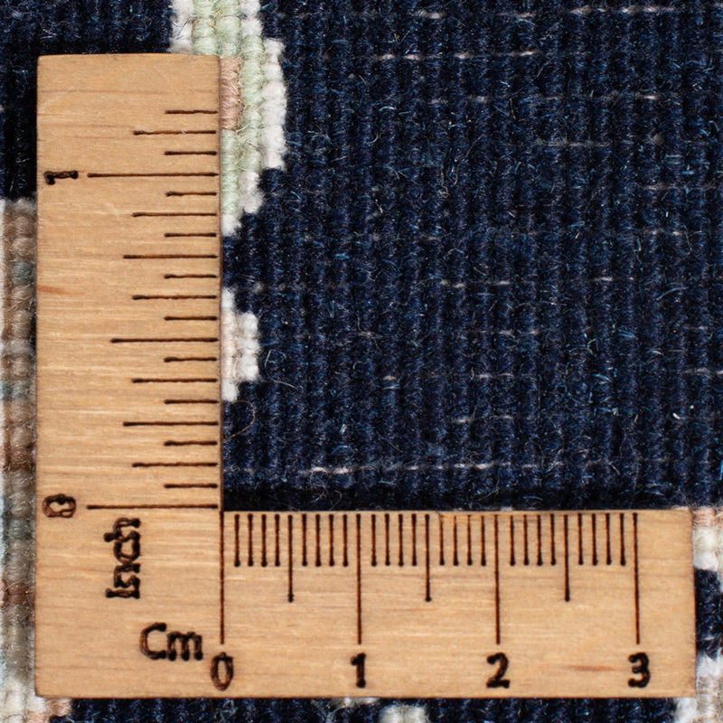 Tapis de couloir Tapis persan - Nain - Premium - 394 x 92 cm - bleu foncé