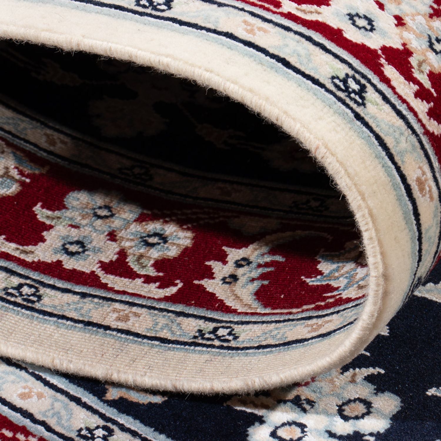 Tapis de couloir Tapis persan - Nain - Premium - 353 x 85 cm - bleu foncé