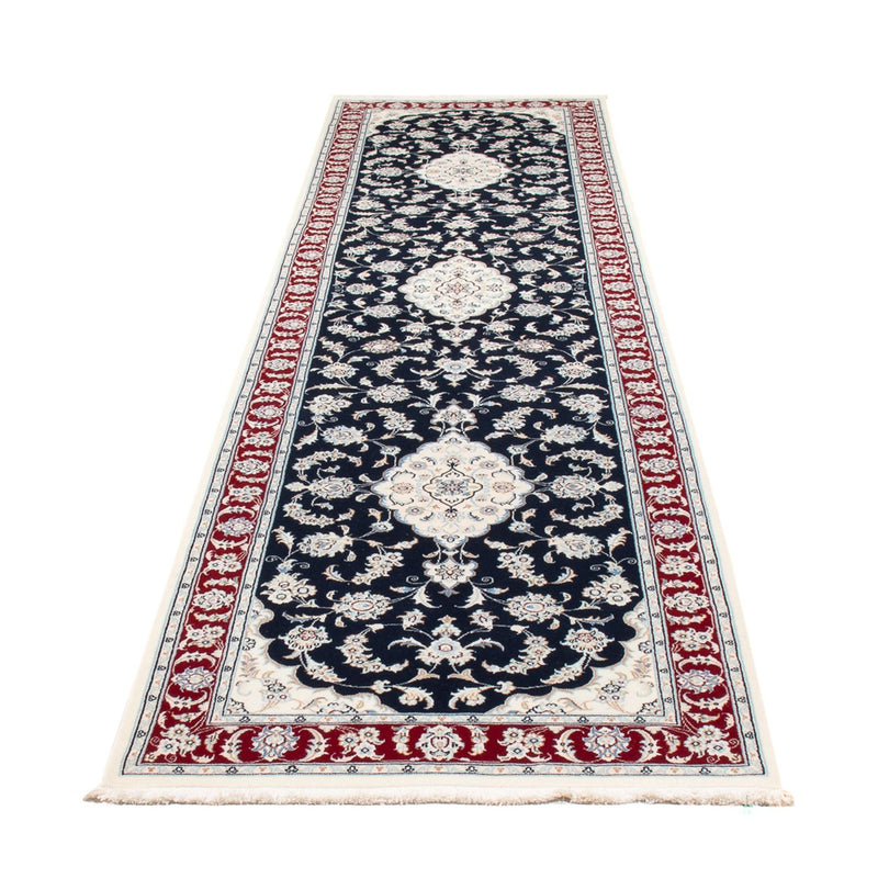 Tapis de couloir Tapis persan - Nain - Premium - 353 x 85 cm - bleu foncé